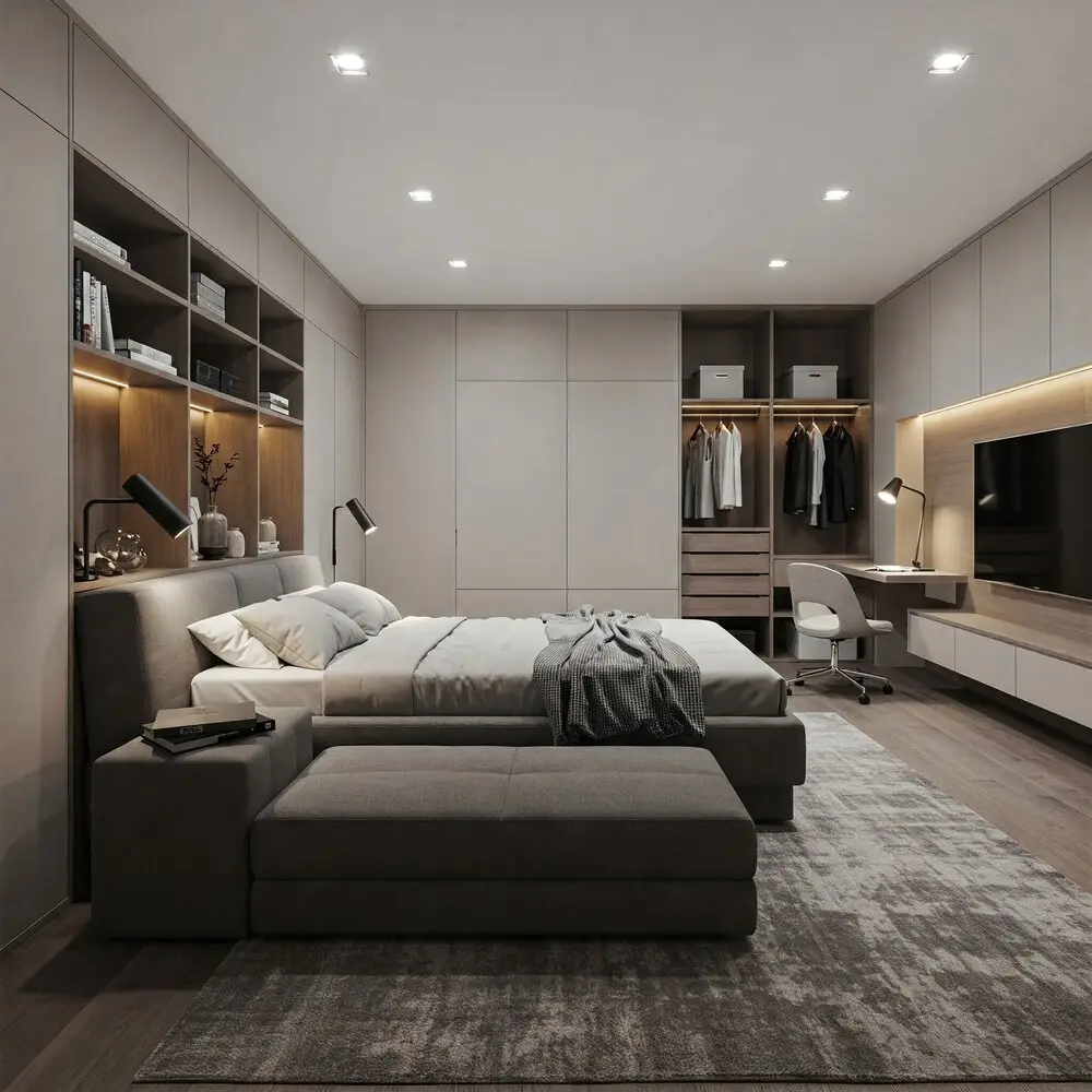 Mẫu thiết kế nội thất phòng ngủ 20m2