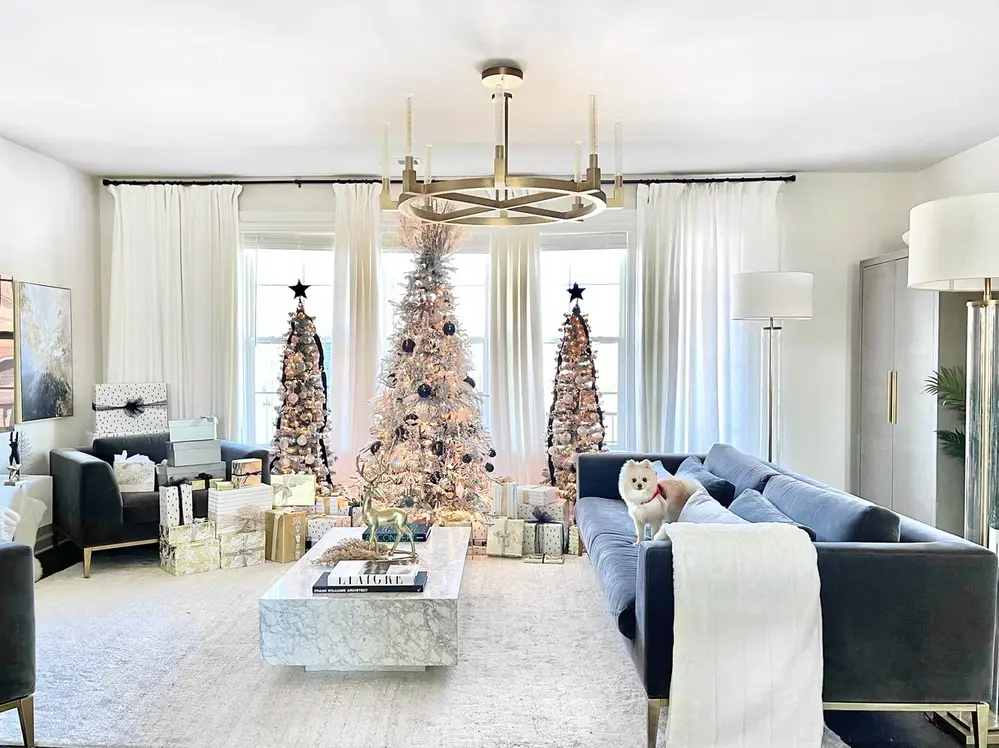 trang trí noel màu ánh kim