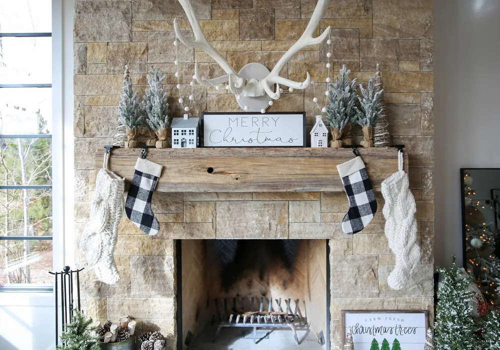 trang trí noel mộc mạc