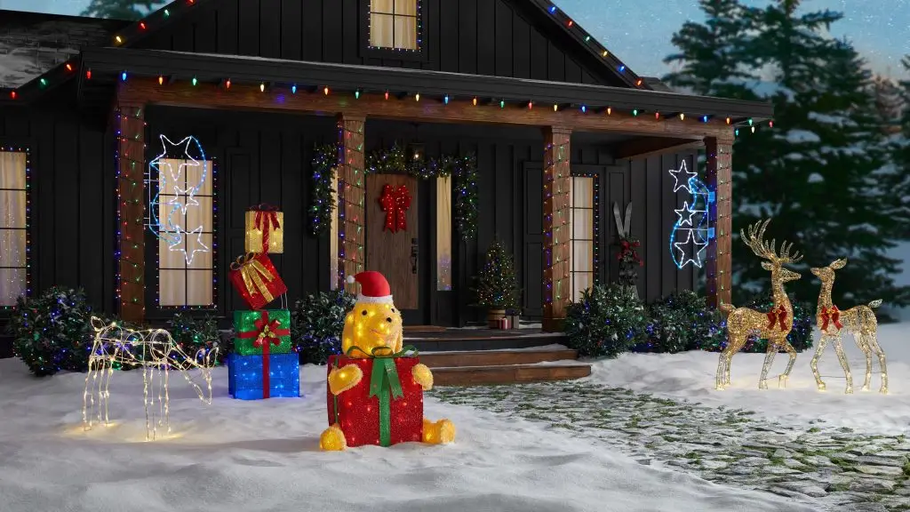 trang trí noel tại nhà khu vực ngoài trời độc đáo