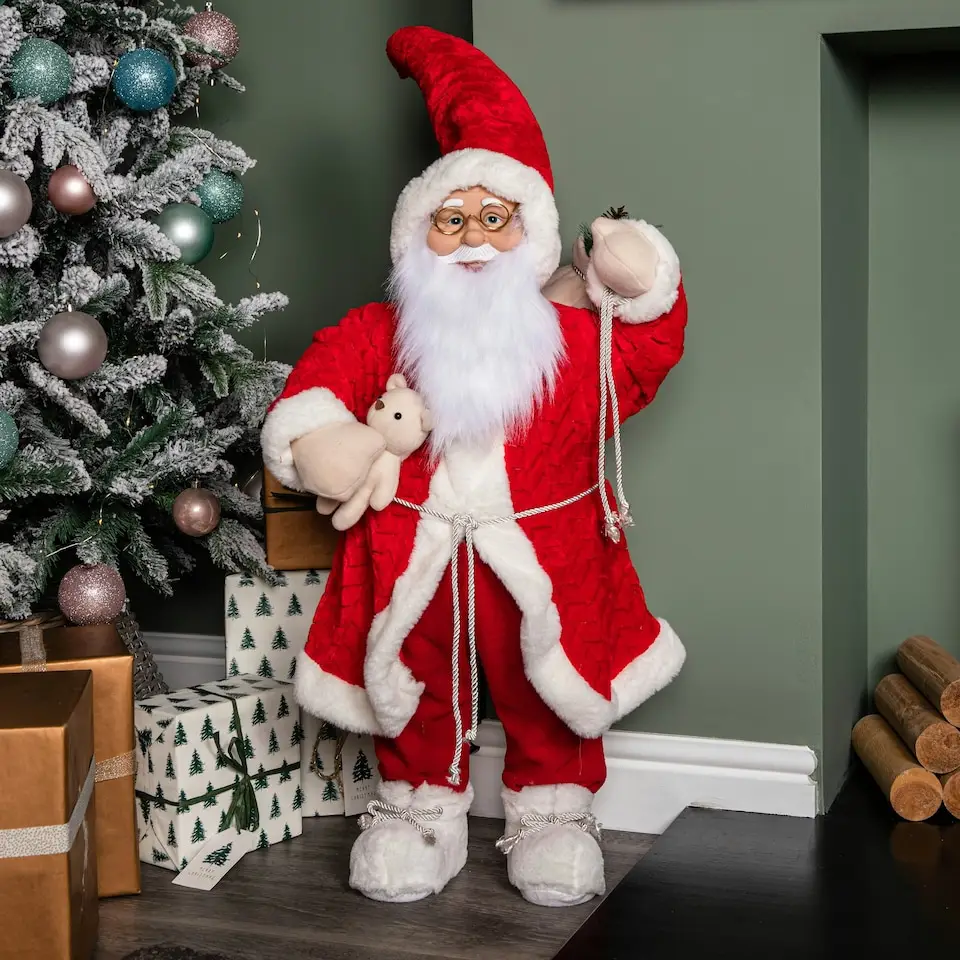 trang trí noel tại nhà bằng mô hình ông già noel