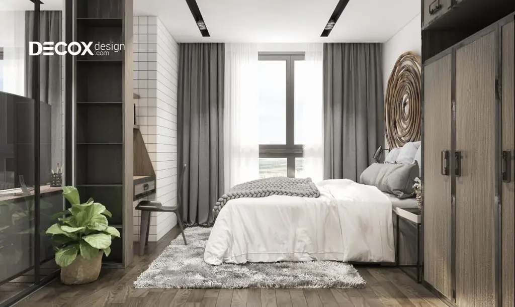 Mẫu báo giá thiết kế nội thất chung cư 1 phòng ngủ ấm cúng