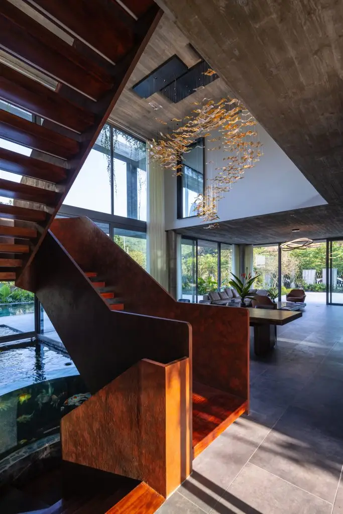 cầu thang gỗ tự nhiên đẹp