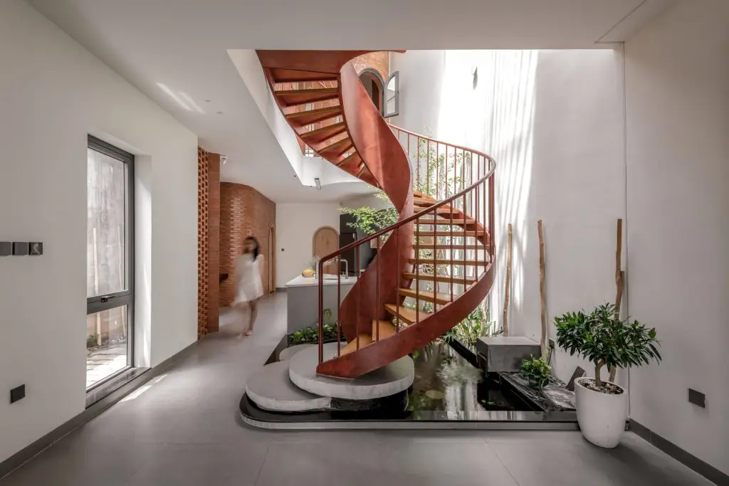 cầu thang gỗ hiện đại