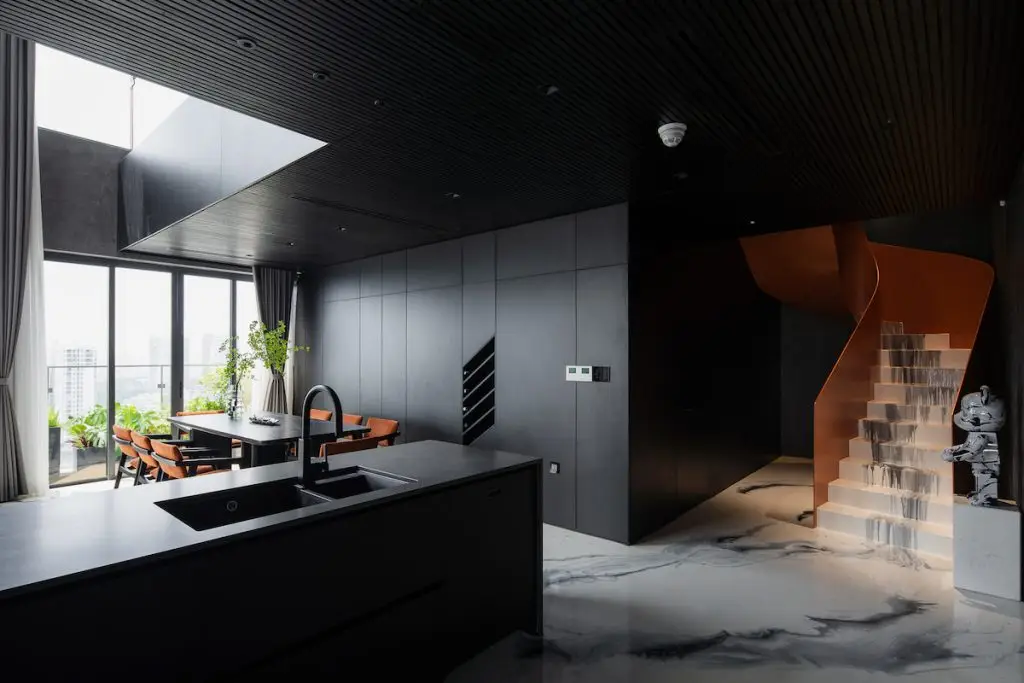 cầu thang gỗ sang trọng