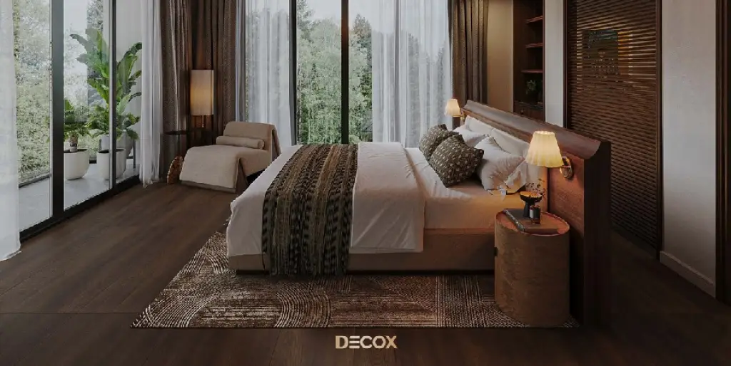 decor phong ngủ phong cách Indochine