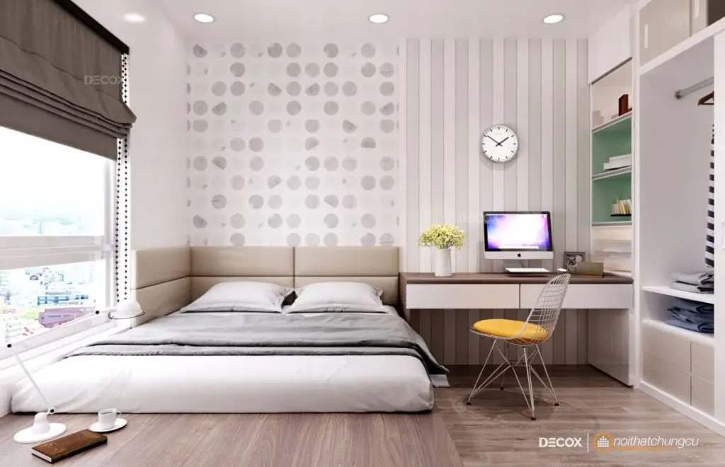 decor phong ngủ bằng đồng hồ