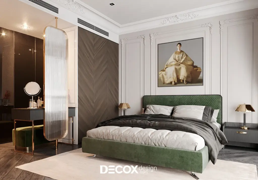 decor phong ngủ phong cách tân cổ điển