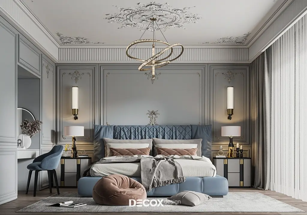decor phong ngủ tân cổ điển