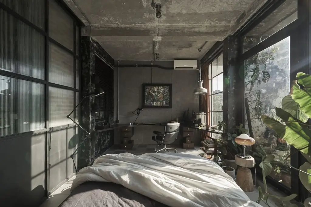 decor phong ngủ bằng cây xanh tươi mát