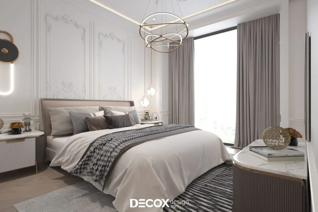decor phong ngủ bằng đèn thả ấn tượng