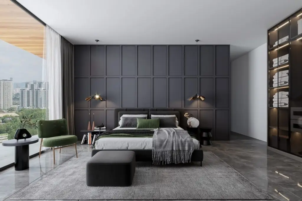 decor phong ngủ diện tích hơn 30m2