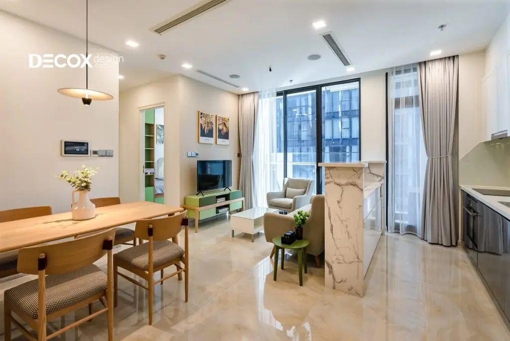 gạch lát nền phòng khách vân đá