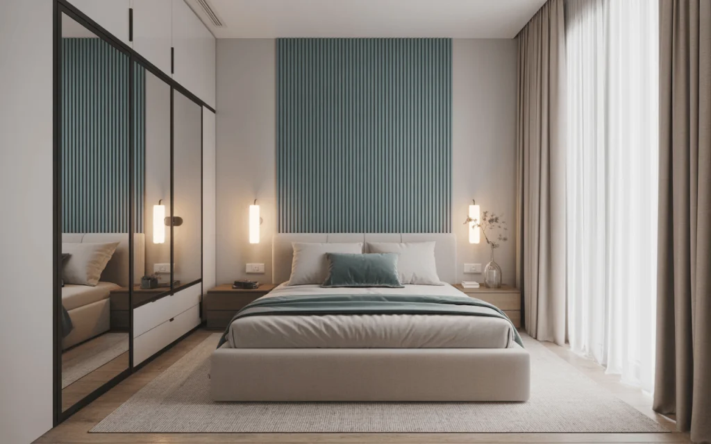 nhà gác lửng 3 phòng ngủ diện tích 5x20m