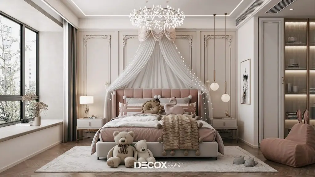 thiết kế phòng ngủ bé gái công chúa