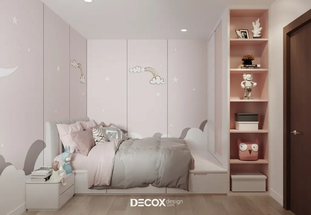 phòng ngủ bé gái 10m2