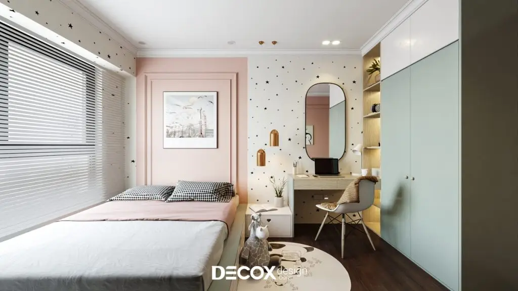 phòng ngủ bé gái phong cách hiện đại