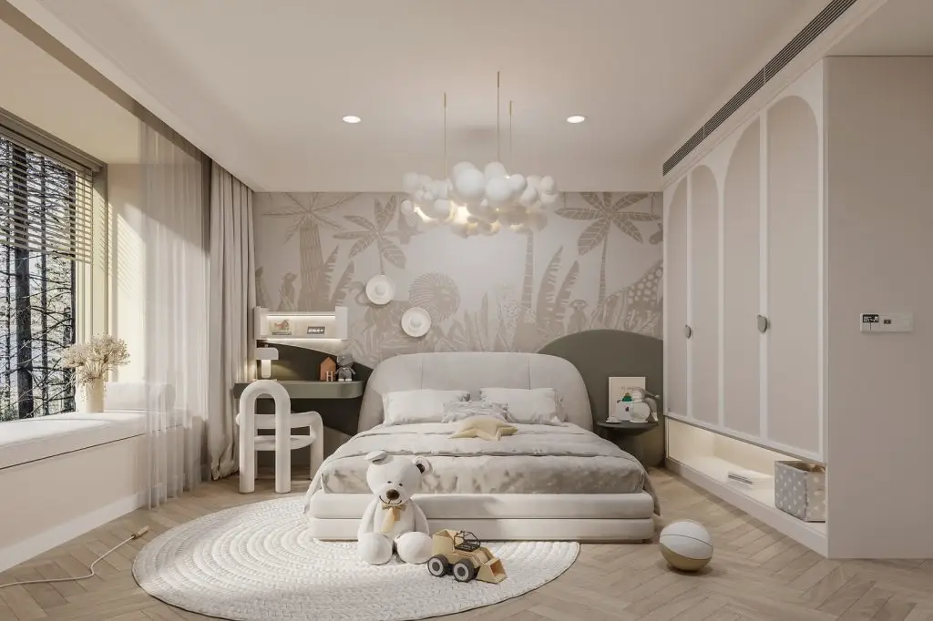 phòng ngủ bé gái phong cách sang trọng