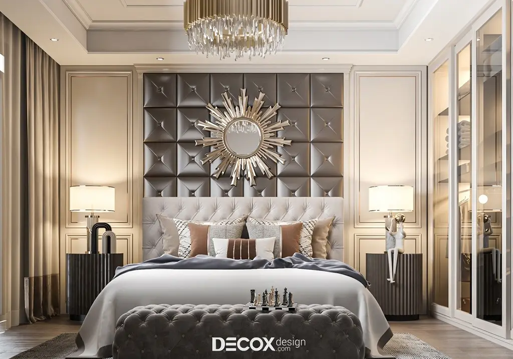 phòng ngủ đẹp cho nữ tân cổ điển