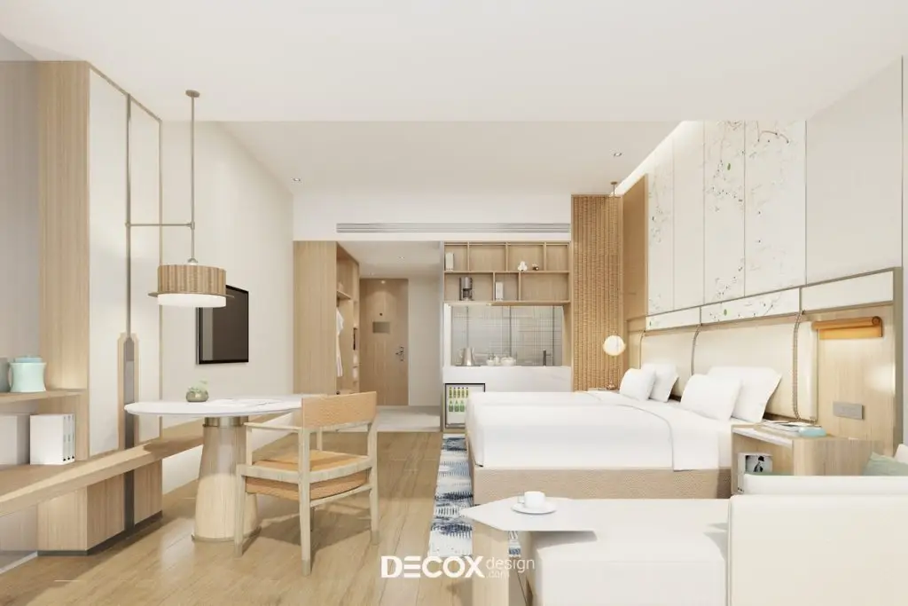 phòng ngủ đẹp cho nữ màu tráng tinh tế