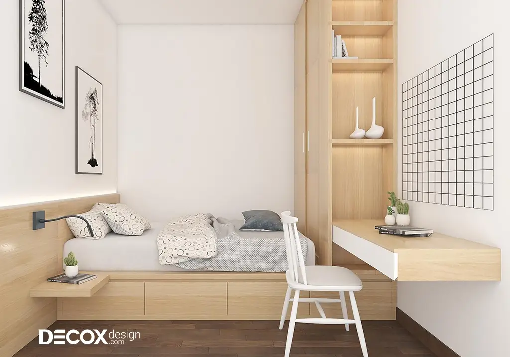 phòng ngủ đẹp cho nữ tối giản