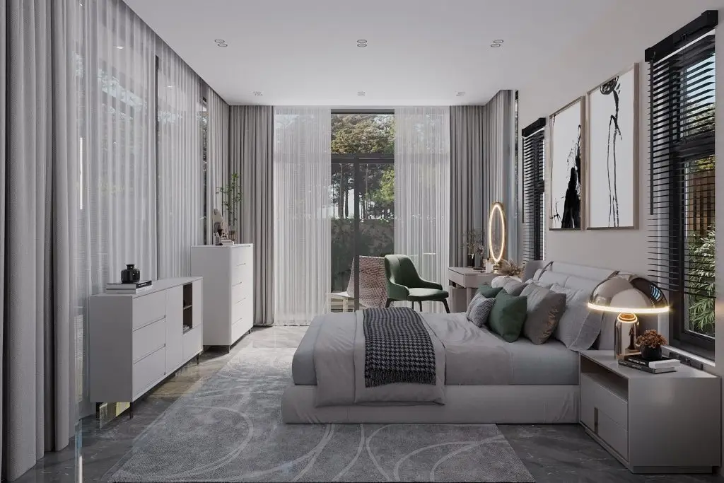 phong thuỷ phòng ngủ - cửa sổ không có kích thước lớn hơn giường