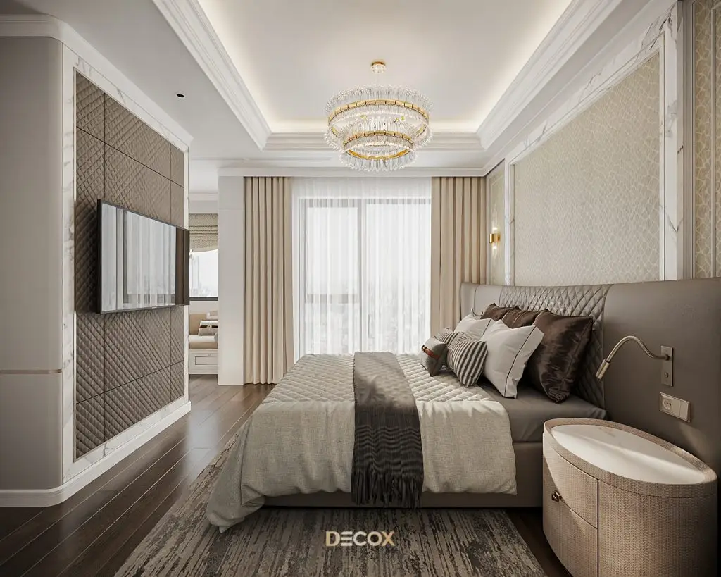 phong thuỷ phòng ngủ - tránh đặt giường ngủ tiếp giáp tường bàn thờ