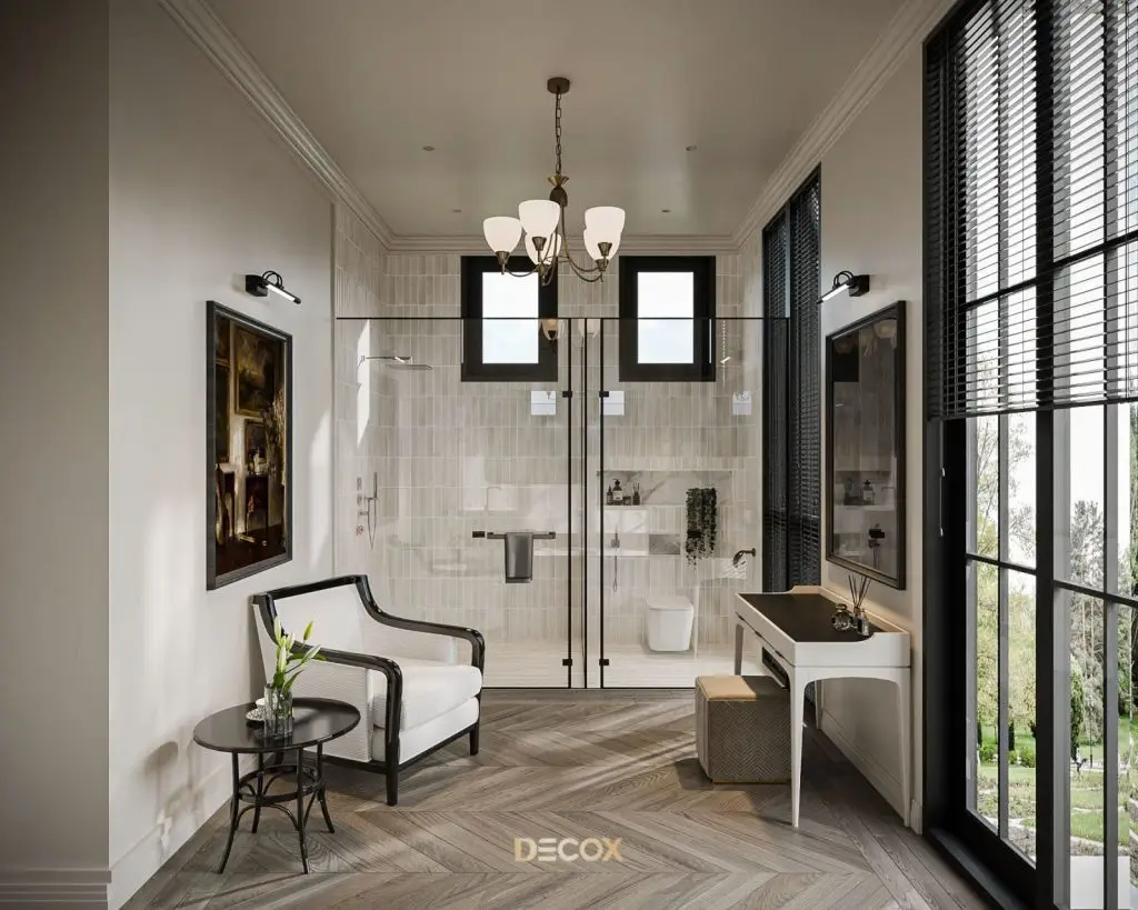 thiết kế nội thất biệt thự cho nhà tắm hiện đại