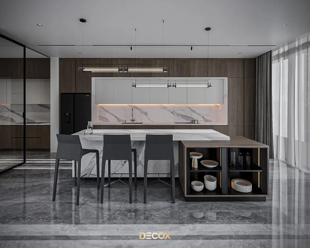 thiết kế nội thất chung cư cho phòng bếp