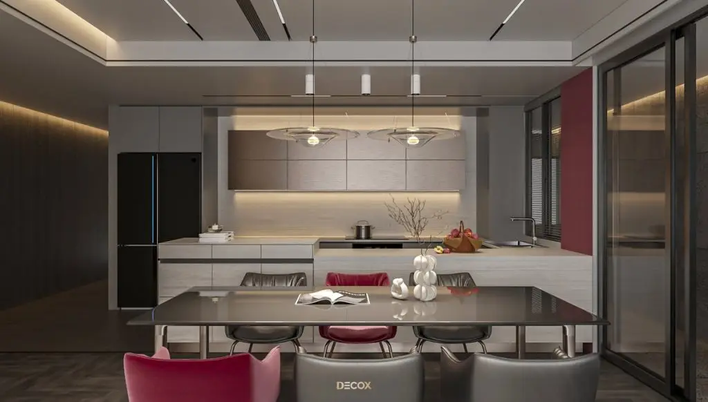 thiết kế nội thất chung cư cho phòng bếp hiện đại