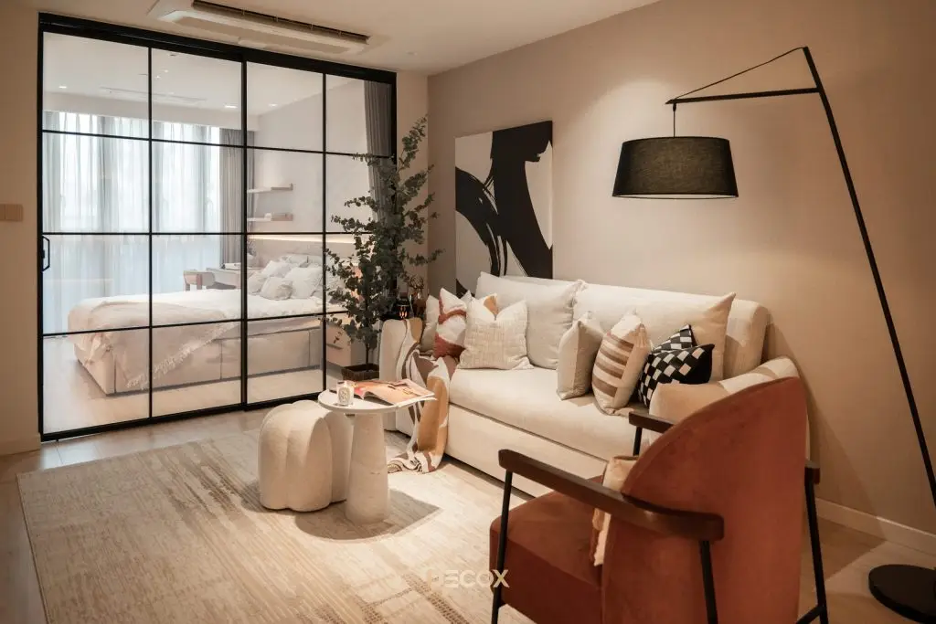 thiết kế nội thất chung cư 45m2 phong cách tối giản