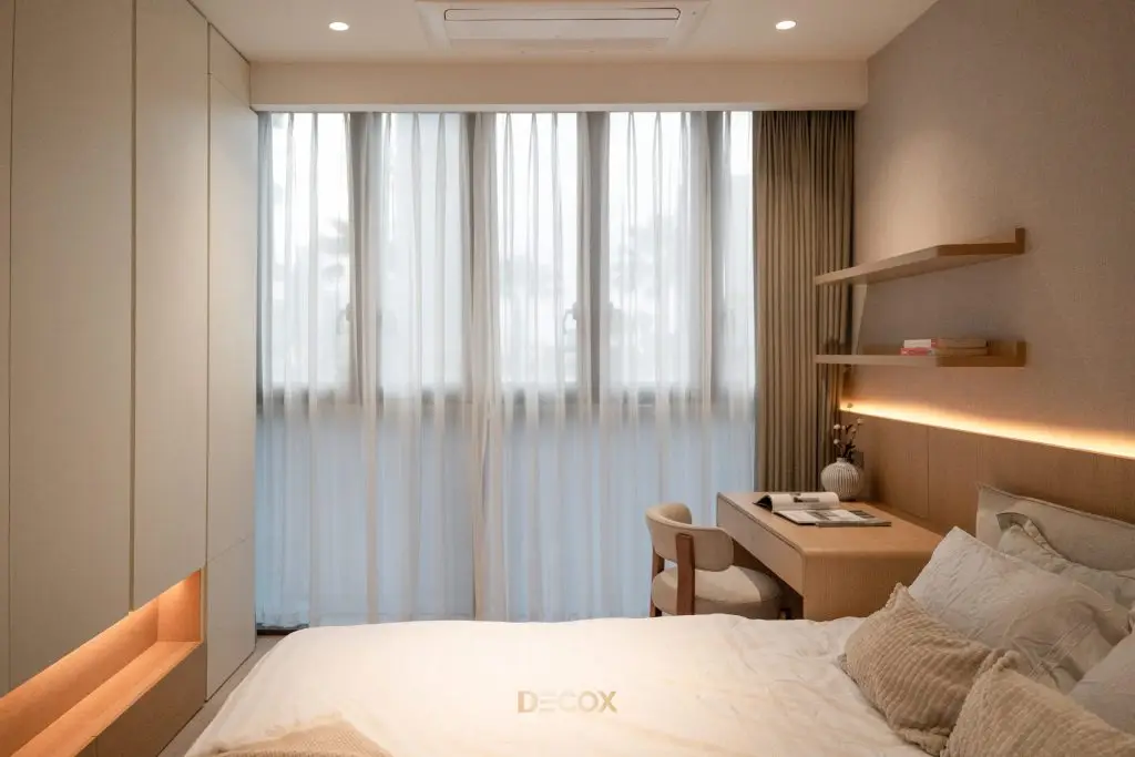 thiết kế nội thất chung cư 45m2 tối giản