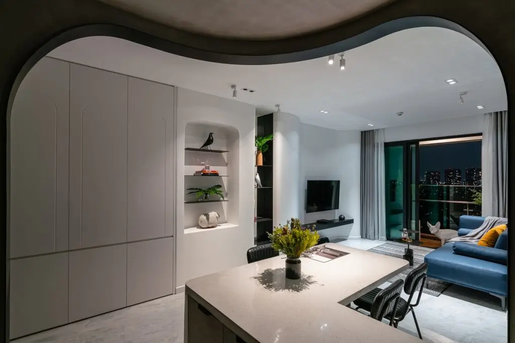 thiết kế nội thất chung cư 45m2 bố trí khoa học