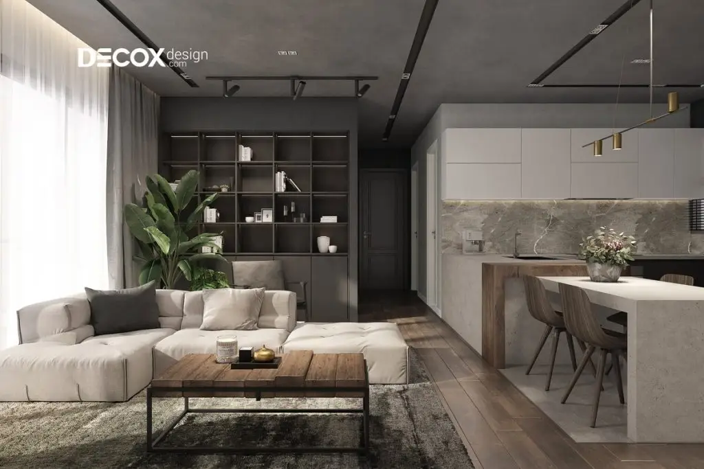 thiết kế nội thất chung cư 80m2 cho căn hộ 2 phòng ngủ