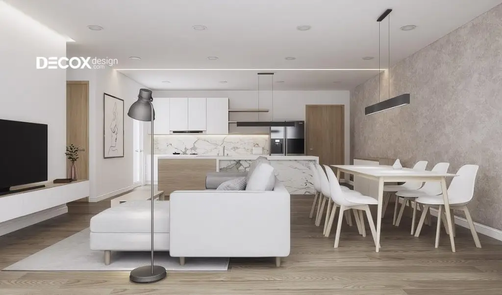 thiết kế nội thất chung cư 80m2 cho căn hộ 3 phòng ngủ