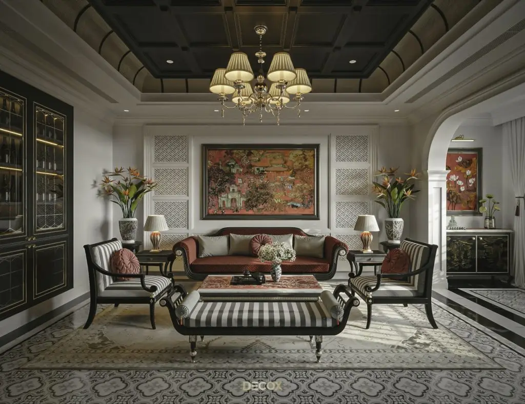 thiết kế nội thất chung cư cao cấp phong cách Indochine