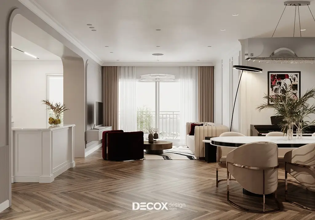 thiết kế nội thất chung cư cao cấp tổ chức gọn gàng