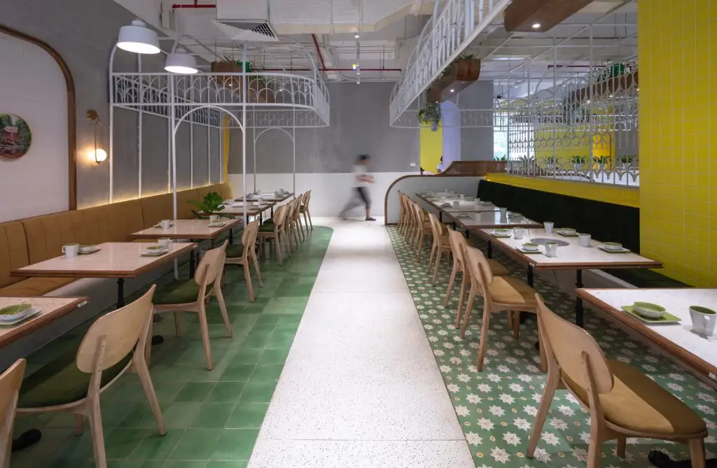 thiết kế nội thất nhà hàng gọn gàng