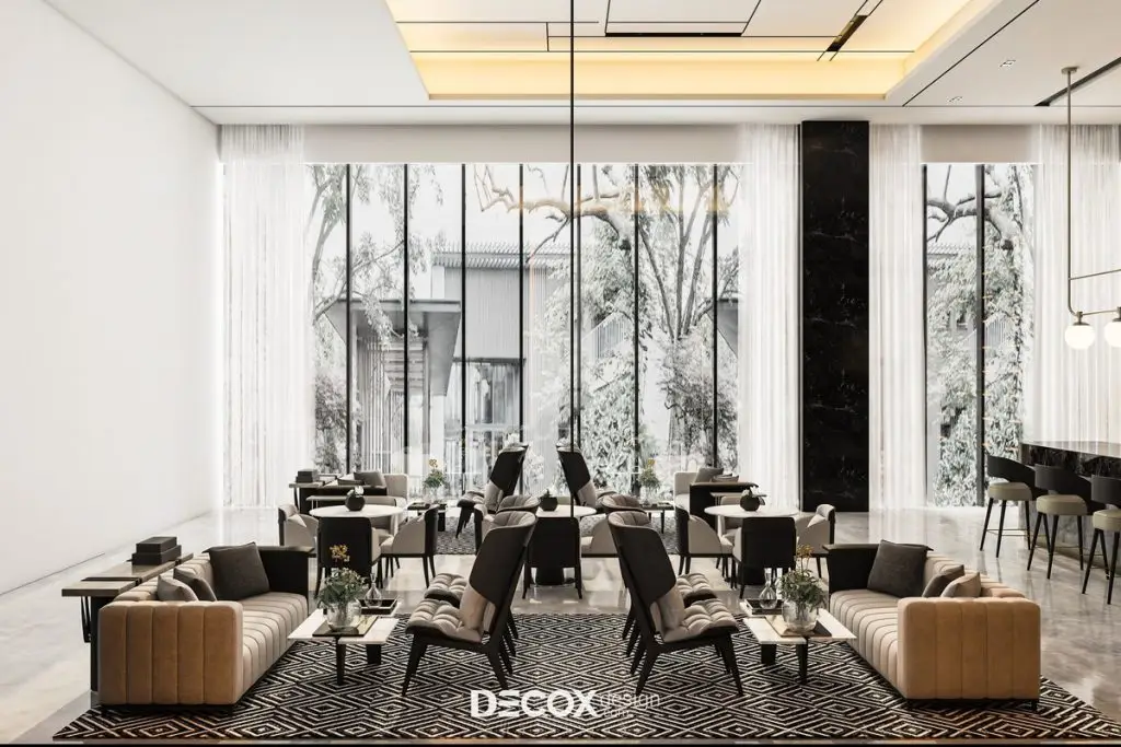 thiết kế nội thất nhà hàng phòng cách Luxury