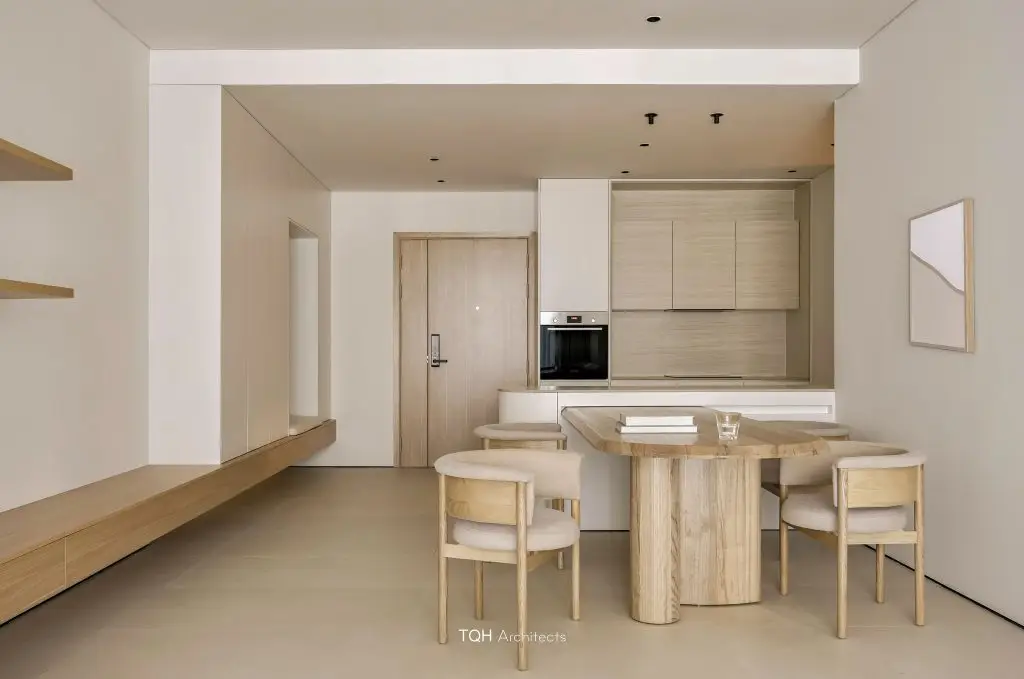 tủ bếp đẹp phong cách tối giản