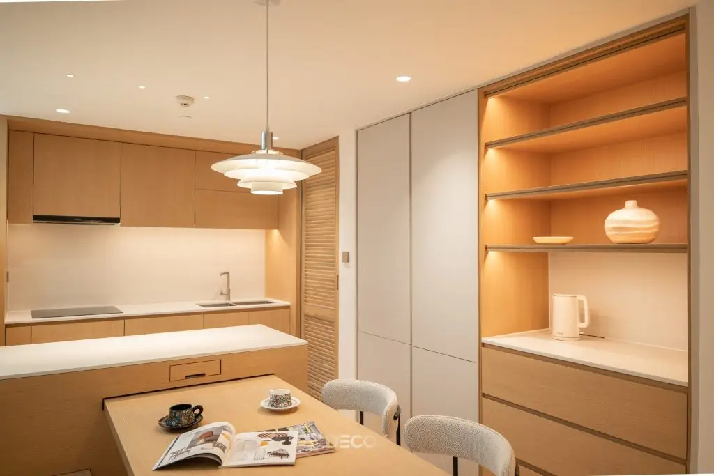 tủ bếp đẹp phong cách wabi sabi