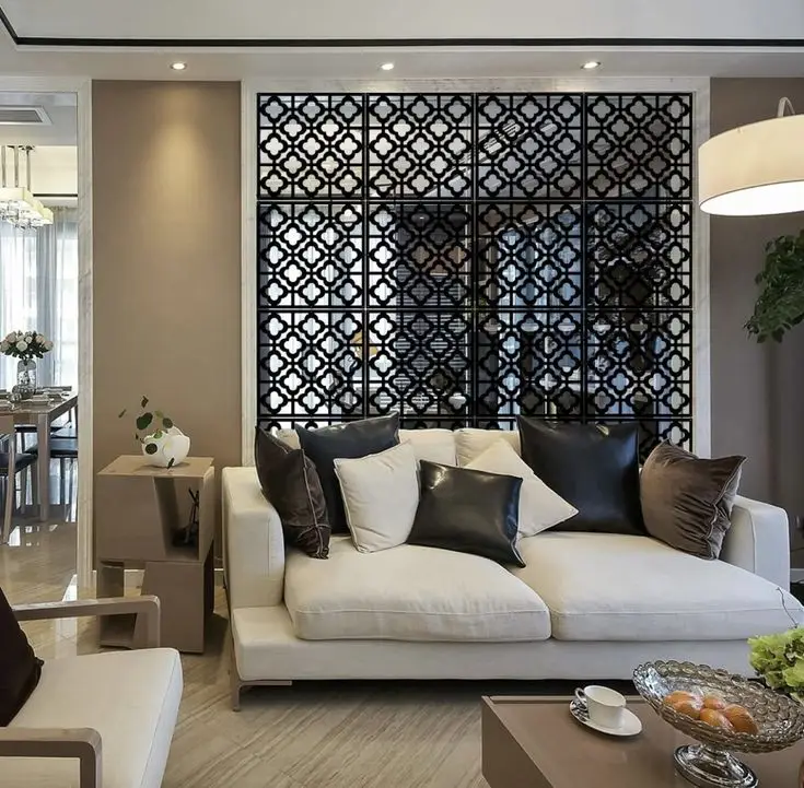 vách ngăn phòng khách và bếp bằng nhựa PVC