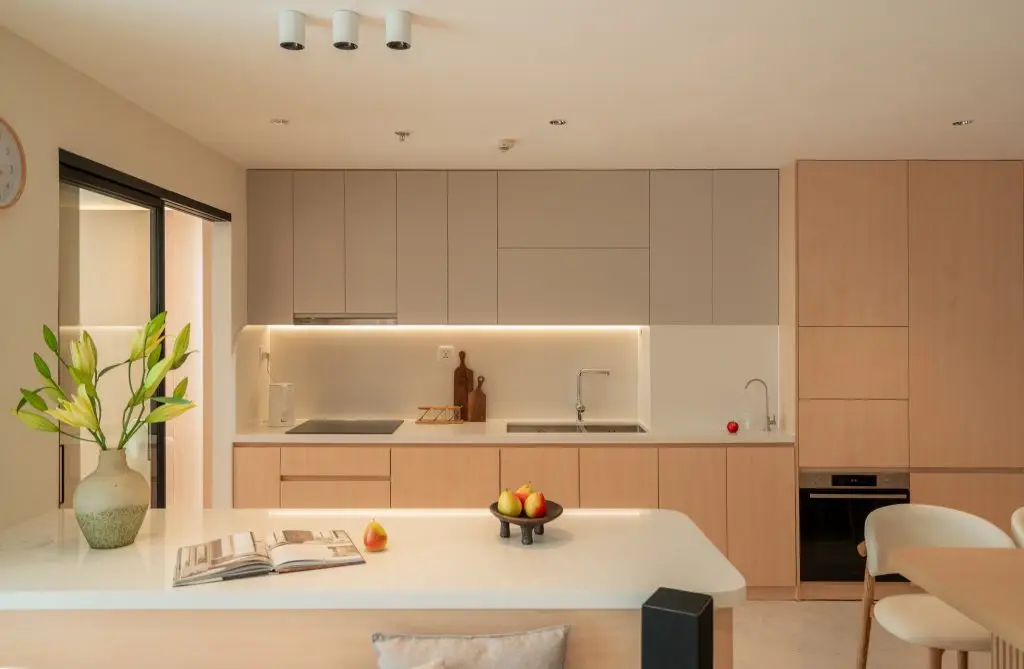 Tủ bếp gỗ MDF phủ melamine chống ẩm