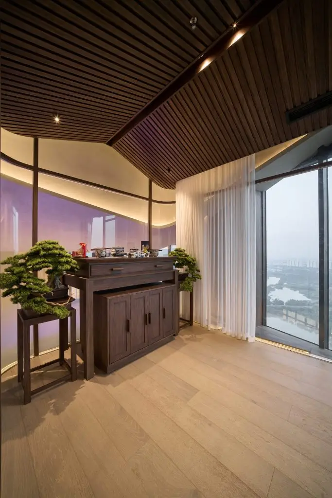 sàn gỗ tự nhiên cho phòng thờ