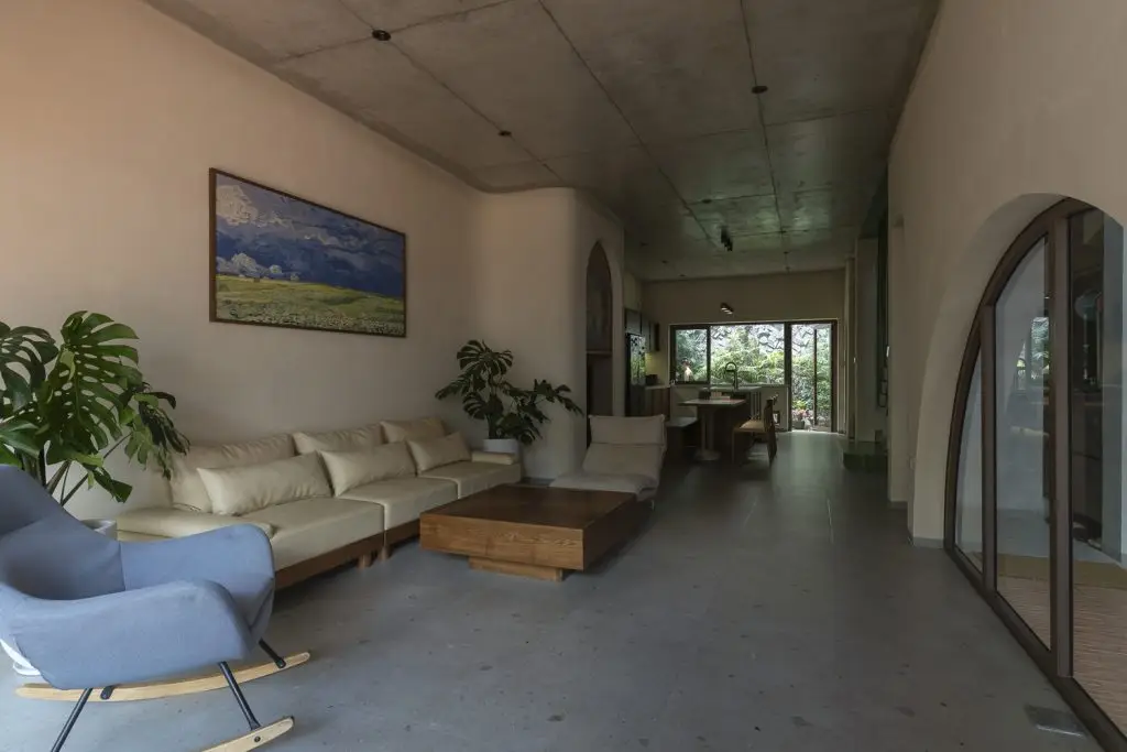 sofa gỗ óc chó đường nét tinh gọn