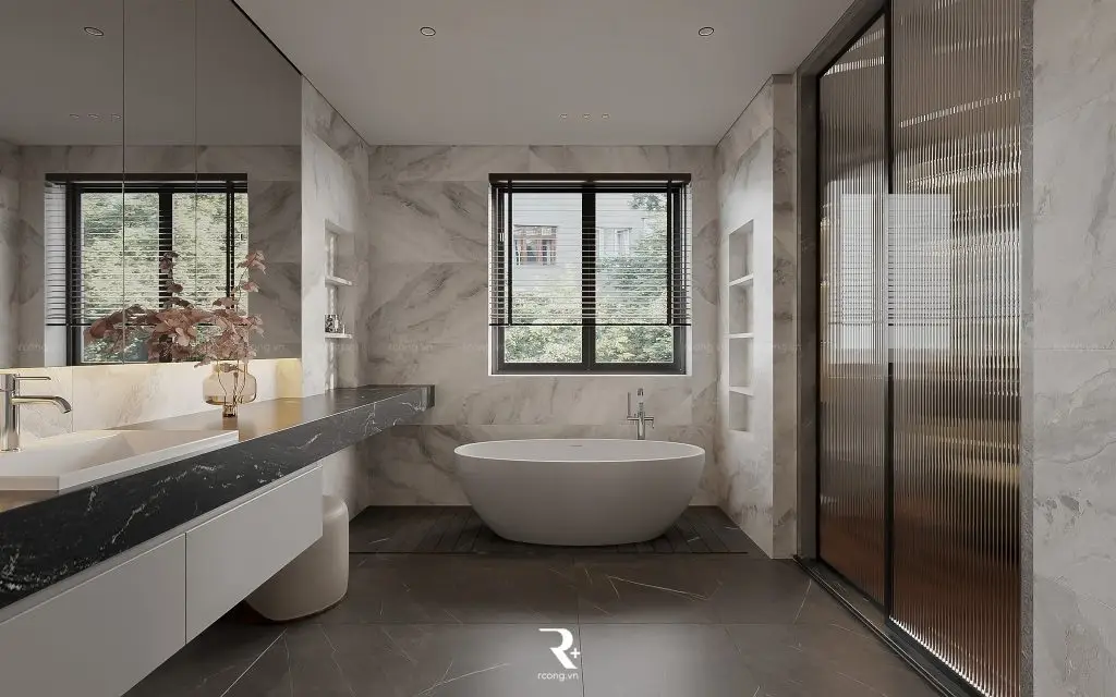 bàn đá lavabo dương vành