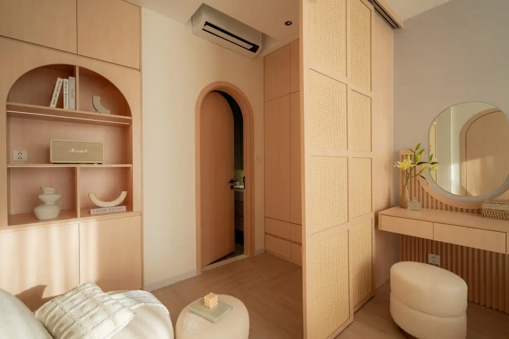 mẫu cửa gỗ công nghiệp đơn giản cho phòng tắm