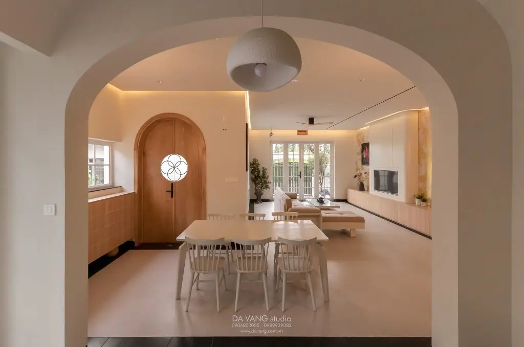 mẫu cửa nhôm vân gỗ hiện đại