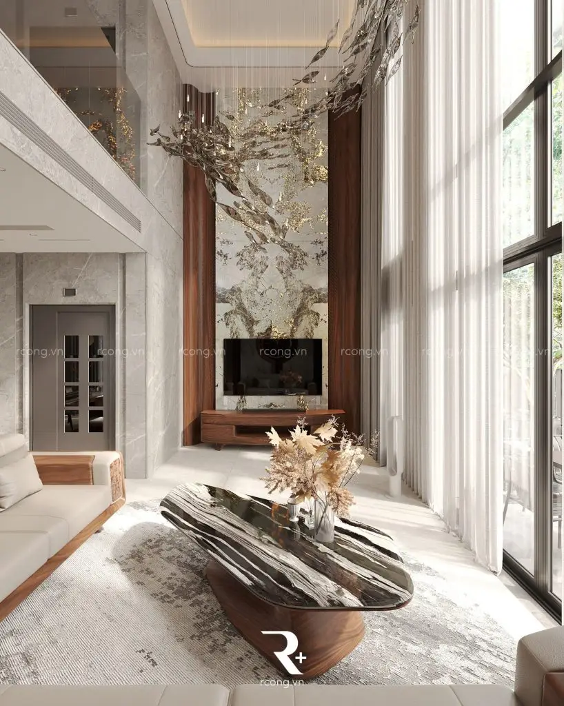 đá quartz làm bàn trà