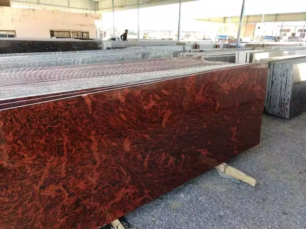 đá vân gỗ Granite đỏ